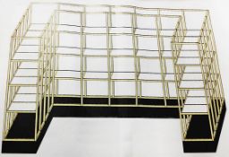 1 x Bespoke 4-Metre Wide Retail Luxury Goods Shelving Display Installation, With 3-tiers of LED