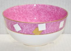 1 x TING WARE Bone China Bowl In Pink & Gold - Made In England - Ref: CNT755/WH2/C23 - CL011