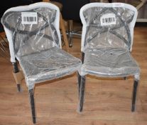 2 x CARRICK Contemporary Indoor/Outdoor Chairs With Scandinavian Flair In Black - New / Unboxed