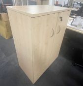 1 x HÄFELE 2-Door Lockable Office Storage Cabinet With Keys - Dimensions: 80cm x 50cm x h120cm -