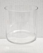 1 x Large Clear Glass Tubular Vase - Ref: CNT782/WH2/C24 - CL011