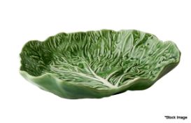 1 x BORDALLO PINHEIRO Medium Salad Bowl 32.5cm Natural - Boxed - Original RRP £81.95 - Ref: