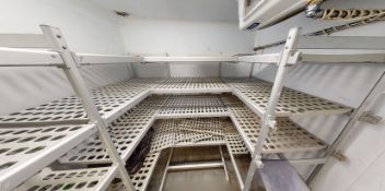 1 x Collection of Cold Room Shelving - Aluminium Shelving With Hygeniec Plastic Perforated Shelves