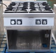 1 x Angelo Po Four Burner Gas Range Cooker With Stand - Latest Design - 80cm Wide