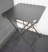 1 x Black Metal Outdoor Folding Table
