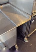 1 x Stainless Steel Fill In Prep Table on Castors