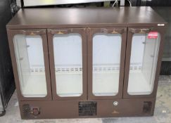 1 x Four Door Backbar Bottle Cooler - 240V - Dimensions: H90 x W120 x D50 cms
