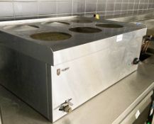 1 x Parry 6 Pot Countertop Baine Marie - Stainless Steel - Pots Not Included - 240v - Dimensions: 75