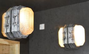 3 x Art Deco Bulkhead Wall Lights