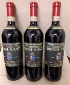 3 x Bottles of 2012 Brunello Di Montalcino Biondi-Santi Marca Propria Tenuta 