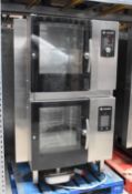 1 x Houno Double 6 Grid Stacked Combi Oven - Model: C 1.06 / CPE 1.06 - 3 Phase