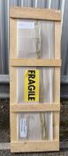 1 x REFLEX 'Prisma' Transparent Glass Console Table Top - Unused / Crated