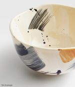 2 x SOHO HOUSE HOME 'Alameda' Luxury Italian Artisan Painted Cereal Bowls (15.8cm) - Boxed Stock