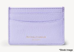 1 x ASPINAL OF LONDON Slim Credit Card Holder In English Lavender Pebble - Original RRP £65 - Ref: