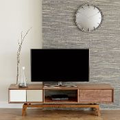 1 x STEIJER 'Mondo' Stylish Mid-Century Inspired 2-Drawer TV / Media Unit - Boxed Stock