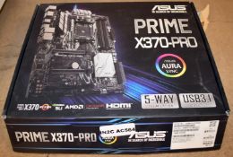 1 x Asus Prime X370-Pro Motherboard For AM4 Ryzen Processors - Boxed With Accessories