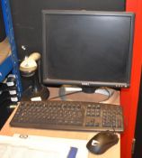 1 x Dell 19 Inch Flatscreen Monitor With Handscanner, Keyboard and Mouse - Previously Used in an