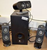 1 x Logitech Audio System With Three Spealkers and Subwoofer