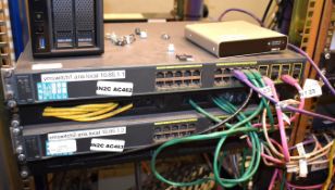 2 x Cisco Catalyst WS-C2960G 24x 1GbE + 4x 1Gb Combo SFP Port Switches