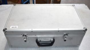 1 x Foam Padded Heavy Duty Transit Case - With Lock and Key - Size: 58 x 35 x 20 cms