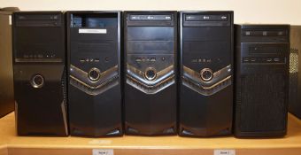 5 x Desktop Computers Featuring Motherboards With USB3.0, Graphics Cards, Intel and AMD