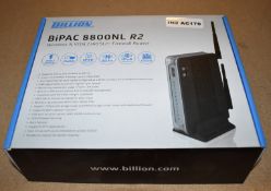 1 x Billion BiPAC 8800NL R2 VDSL2/ADSL2+ Firewall Router - New Boxed Stock - RRP £84 - Ref: AC179