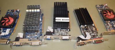 9 x Assorted PC Graphics Cards - Models Include HD5450, GT210, GT610, GT620, 8800GT and More
