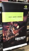 2 x Roller Banners Including a Call of Duty Nvidia Advertisement