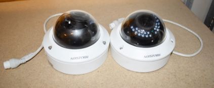 2 x Hikvision Varifocal Dome Network Cameras POE 30M IR IP67 IP 4MP CCTV Surveillance Cameras