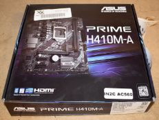 1 x Asus Prime H410M-A Motherboard For Intel LGA1200 Processors - Boxed With Accessories