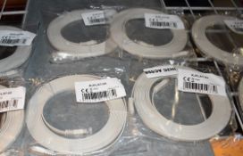 8 x 5M CAT5e Flat Network Cables in Grey - New in Packets