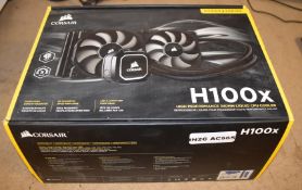 1 x Corsair H100X 240mm CPU Liquid Cooler With Original Box and Accessories