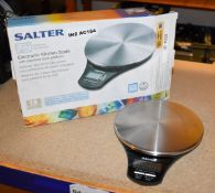 1 x Salter Stainless Steel Electronic Digital Kitchen Scales in Original Box