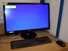 1 x Asus 24 Inch VS248 LCD Monitor With Power Cable, Mouse and Keyboard