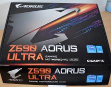 1 x Gigabyte Aorus Z590 Ultra LGA1200 Gaming Motherboard - Please See Descriptio