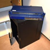 2 x Netgear Switches With Mounted Rack Cabinet - Models Include FS750T2 and FS728TP