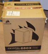 1 x Corsair Crystal 680X Computer Gaming Case With Tempered Glass Side Panel, Fans and USB 3.0