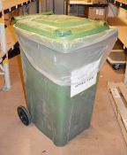 1 x Wheelie Waste Bin in Green - 240 Litre - Previously Used Indoors Only - Good Clean Condition