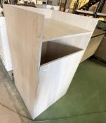 1 x Wooden Bin Storage Cabinet With Counter - Suitable For Coffee Shops