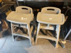 2 x Rubbermaid Children's High Chairs