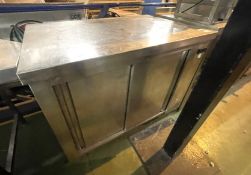 1 x Stainless Steel Hot Food Plate Warming Cabinet With Prep Surface - Dimensions: H88 x W110
