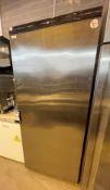 1 x Mondial Elite Single Door 580Ltr Upright Commercial Freezer With a Stainless Steel Exterior