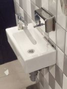 4 x Contemporary Hand Wash Basins With Chrome Mixer Taps