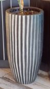 1 x Tall Freestanding Planter With an Abstract Sun Shaped Design