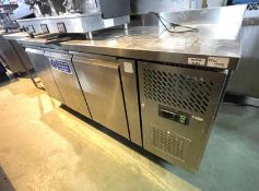 1 x Tefcold Three Door rigerated Prep Counter - H86 x W180 x D71 cms
