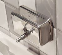 4 x Chrome Toilet Roll Dispensers and 4 x Chrome Soap Dispensers
