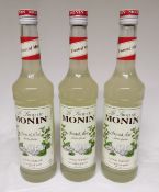 3 x Bottles of Le Sirop De Monin Frosted Mint Menthe Glacial - Retail Price £27 - Ref: WAS524/