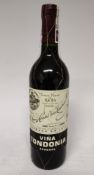 1 x Bottle of 2009 R. Lopez De Heredia Vina Tondonia Reserva - Retail Price £50 - Ref: WAS385/CR7- C