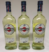 3 x Bottles of Martini Bianco L'Apertivo - Retail Price £40 - Ref: WAS514/CR14 - CL866 - Location: