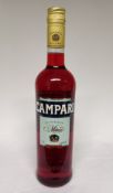 1 x Bottle of Campari 25% Milano Bitter - 70cl - Retail Price £20 - Ref: WAS465/CR11 - CL866 -